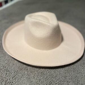 Universal Thread Womens Pink Cream Sun Protection Adjustable Panama Hat One Size